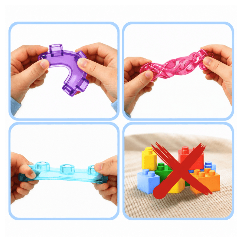 SensoKlocki™ – Elastyczne Klocki Sensoryczne Montessori 40szt.