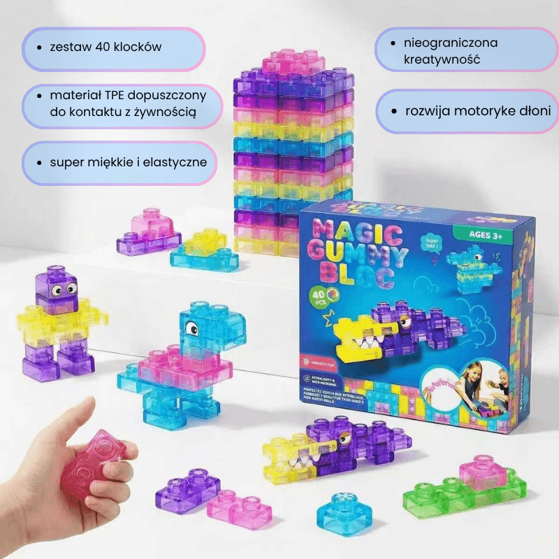 SensoKlocki™ – Elastyczne Klocki Sensoryczne Montessori
