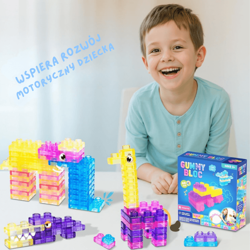 SensoKlocki™ – Elastyczne Klocki Sensoryczne Montessori 40szt.