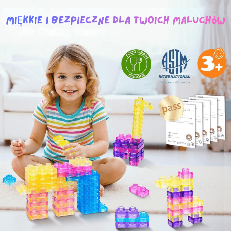 SensoKlocki™ – Elastyczne Klocki Sensoryczne Montessori